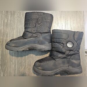 Kids Black Winter Snow Rain Boots, Shoes Boys Size 6. Warm